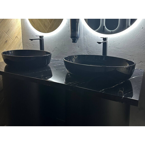 Умывальник Snail Парадиз Black Glossy 179A200 (60x40 см, черный глянцевый, чаша), Цвет производителя: черный глянец, фото 4