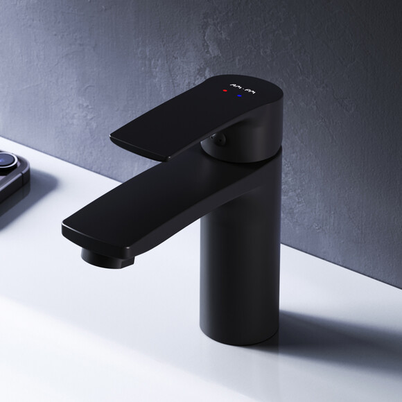 Змішувач для умивальника Am.Pm Pride F7C02122 (чорний матовий), Колір виробника: чорний матовий, фото , изображение 2