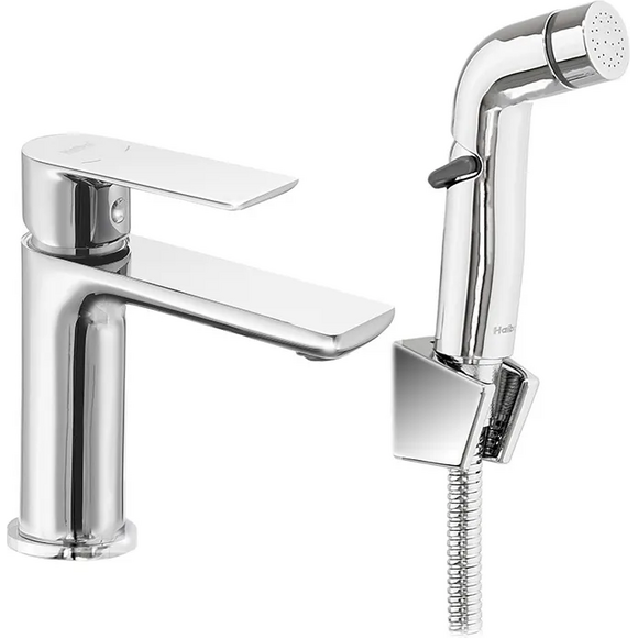 Смеситель для умывальника Haiba Alex 001 SH HB3977 (с гигиеническим душем), фото 