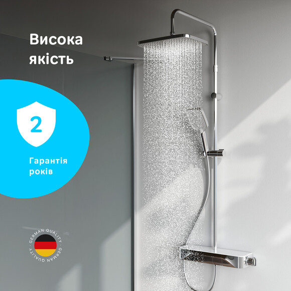 Душевая система с термостатом Am.Pm Func F078F300 (с полкой и изливом), Цвет производителя: хром, фото 16