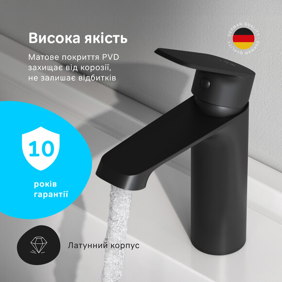 Змішувач для умивальника Am.Pm Func F8F02122 (чорний матовий), Колір виробника: чорний матовий, фото , изображение 11
