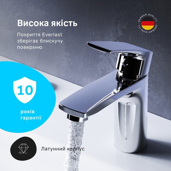 Змішувач для умивальника Am.Pm Pride F7C02100 (хром), Колір виробника: хром, фото , изображение 4