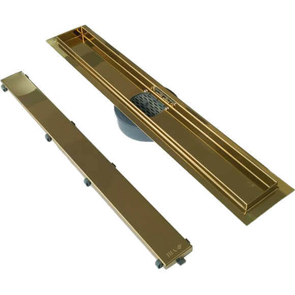 Душовий трап VBI Fort 100 Gold VBI-060110GL (100 см, золото), Колір виробника: золото, Доступні розміри: 100, фото , изображение 3