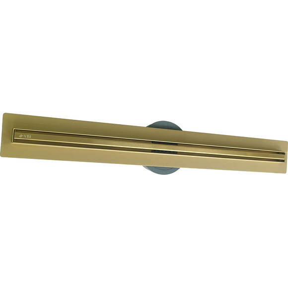 Душовий трап VBI Fort Slim 70 Brushed Gold VBI-060207BG (70 см, брашоване золото), Колір виробника: золото брашоване (матове), Доступні розміри: 70, фото 
