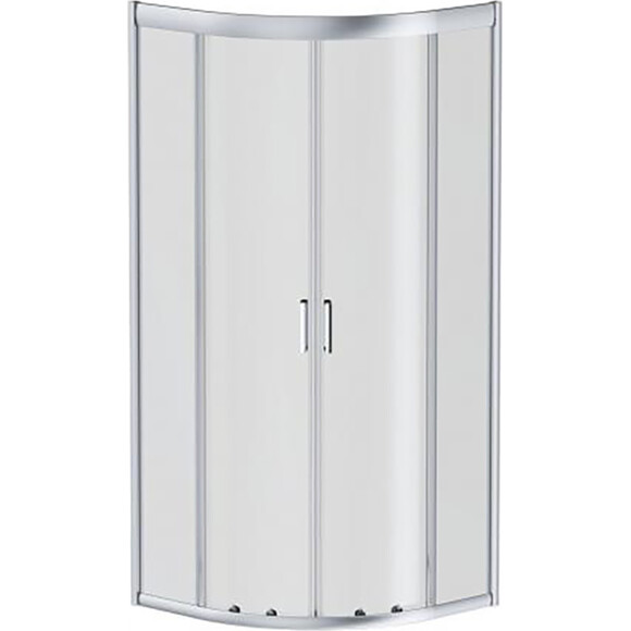 Душова кабіна Am.Pm Gem 1/4 Round W90UG-401-8080-MT (80x80 см, скло прозоре, профіль матовий хром), Доступні розміри: 80 x 80, Колір виробника: сатин (хром матовий), фото 
