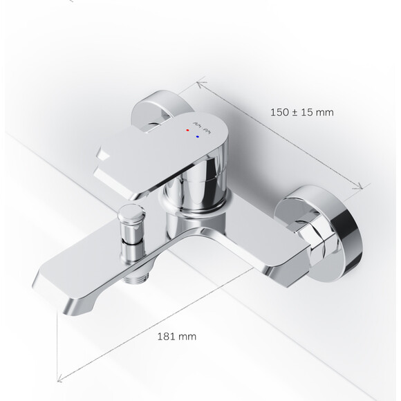 Смеситель для ванны Am.Pm Flash F9H10000 (хром), Цвет производителя: хром, фото 17