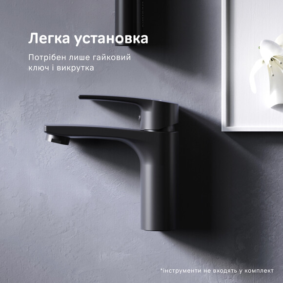 Змішувач для умивальника Am.Pm Pride F7C02122 (чорний матовий), Колір виробника: чорний матовий, фото , изображение 8