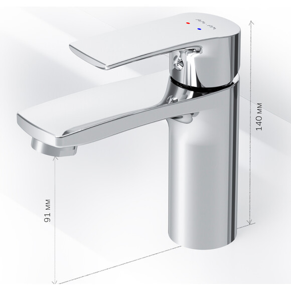 Змішувач для умивальника Am.Pm Pride F7C02100 (хром), Колір виробника: хром, фото , изображение 9