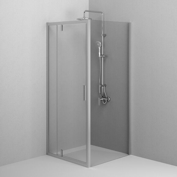 Душова кабіна Am.Pm Gem Square Pivot W90UG-404-9090-MT (90x90 см, прозоре скло, профіль матовий хром), Колір виробника: сатин (хром матовий), фото , изображение 6