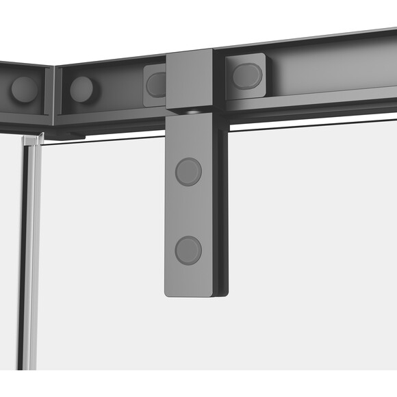 Душова кабіна Am.Pm Gem 5-corner Pivot W90UG-405-9090-BT (90x90 см, прозоре скло, профіль чорний матовий), Колір виробника: чорний матовий, фото , изображение 7