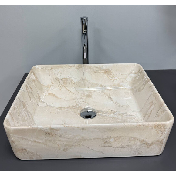 Умывальник VBI Asti M Labradorite VBI-013005 (48x37 см, лабрадорит), Доступные размеры: 48 x 37, Цвет производителя: лабрадорит глянцевый, фото 3