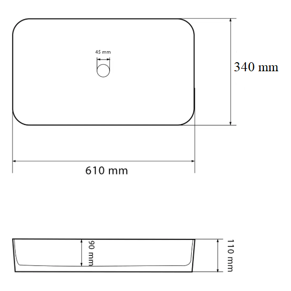 Умивальник VBI Triest Lava VBI-012715 (61x34 см, мармур), Доступні розміри: 60 x 34, Колір виробника: світлий мармур глянсовий, фото , изображение 6