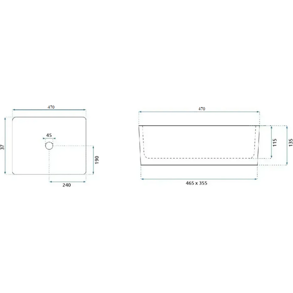 Умивальник VBI Asti M Calcatta VBI-013004 (47x37 см, мармур глянсовий), Доступні розміри: 48 x 37, Колір виробника: мармур глянсовий, фото , изображение 6