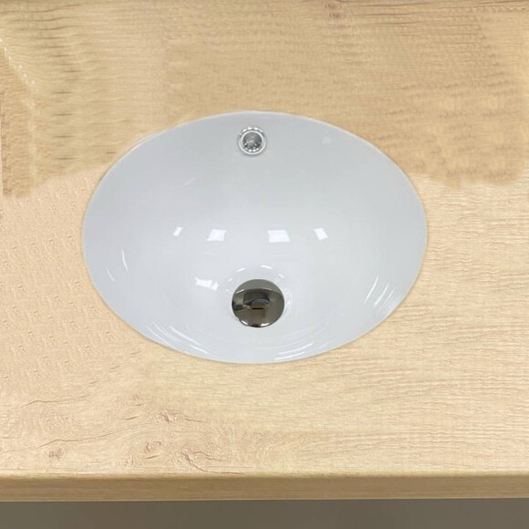 Умивальник VBI Marzano S White VBI-018060 (33 см, білий глянсовий, під стільницю), Доступні розміри: 33 x 33, Колір виробника: білий глянець, фото , изображение 2