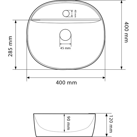 Умивальник VBI Agordo S White VBI-014903 (40x40 см, білий глянсовий), Доступні розміри: 40 x 40, фото , изображение 5