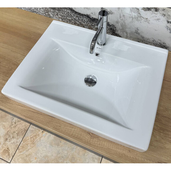 Умивальник VBI Bagnara 60 White VBI-018062 (60x45 см), Доступні розміри: 60 x 45, Колір виробника: білий глянець, фото , изображение 5