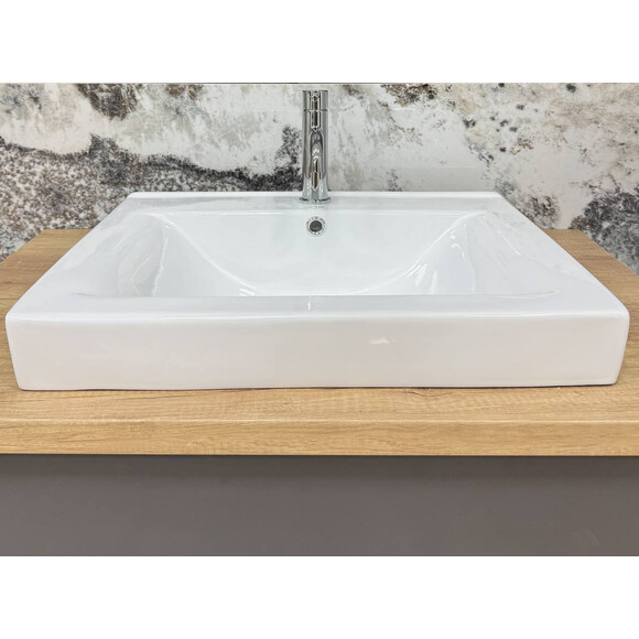 Умивальник VBI Bagnara 60 White VBI-018062 (60x45 см), Доступні розміри: 60 x 45, Колір виробника: білий глянець, фото , изображение 2