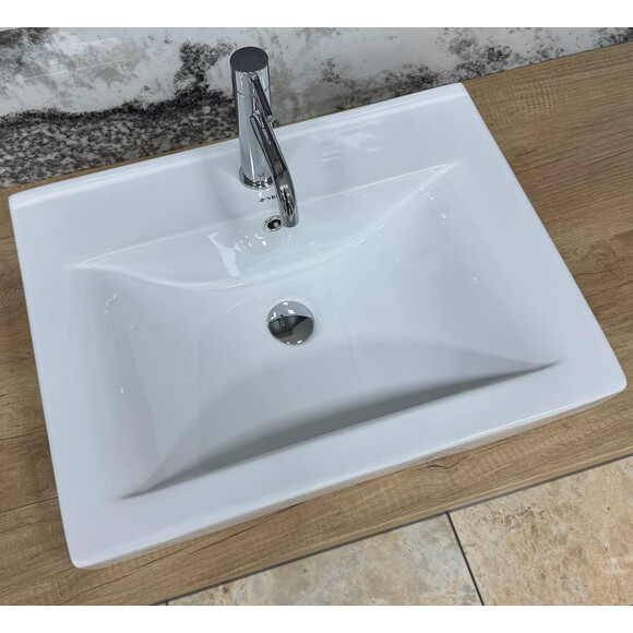 Умивальник VBI Bagnara 60 White VBI-018062 (60x45 см), Доступні розміри: 60 x 45, Колір виробника: білий глянець, фото , изображение 4