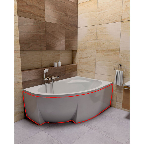 Панель для ванни Ravak Asymmetric II 160 R CZB6100000 (160 см, фронтальна, права), фото , изображение 2