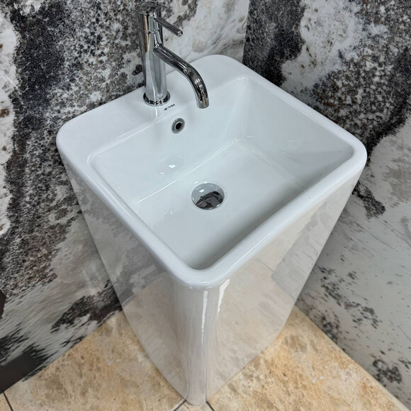 Умивальник VBI Caliato White VBI-019029 (40x39 см, підлоговий), фото , изображение 5