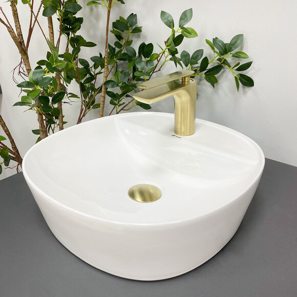 Умивальник VBI Agordo S White VBI-014903 (40x40 см, білий глянсовий), Доступні розміри: 40 x 40, фото , изображение 2