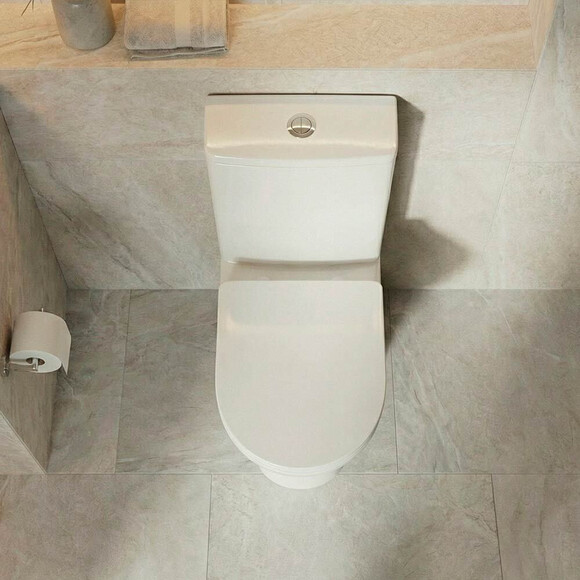 Безободковый унитаз-компакт Ravak Concept Slim Combi RimOff RKUM100010 (с сиденьем), фото 5