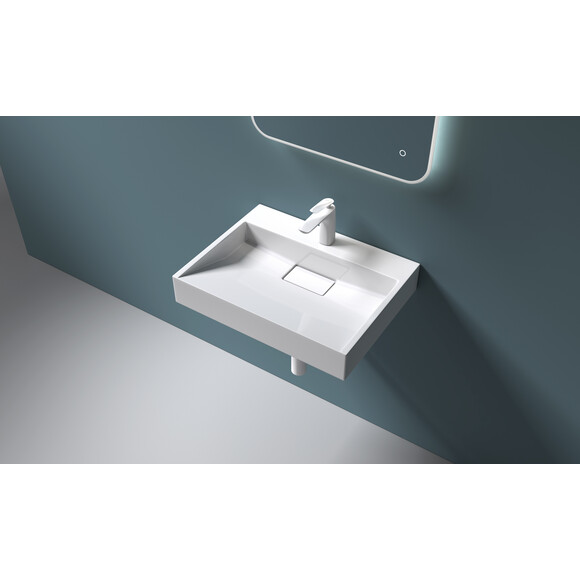 Умивальник VBI Este 50 White 1/O VBI-019901 (50x38 см, білий глянцевий), Доступні розміри: 50 x 38, Колір виробника: білий глянець 1/о, фото , изображение 5