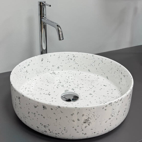 Умывальник VBI Bari Grey Mosaic VBI-011606 (40 см, серая мозаика, чаша), Доступные размеры: 41 x 41, Цвет производителя: серая мозаика, фото 4