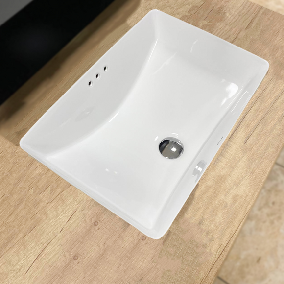 Умывальник VBI Mallare M White VBI-018054 (54x41 см, белый глянцевый, под столешницу), Доступные размеры: 54 x 41, Цвет производителя: белый глянец, фото 3