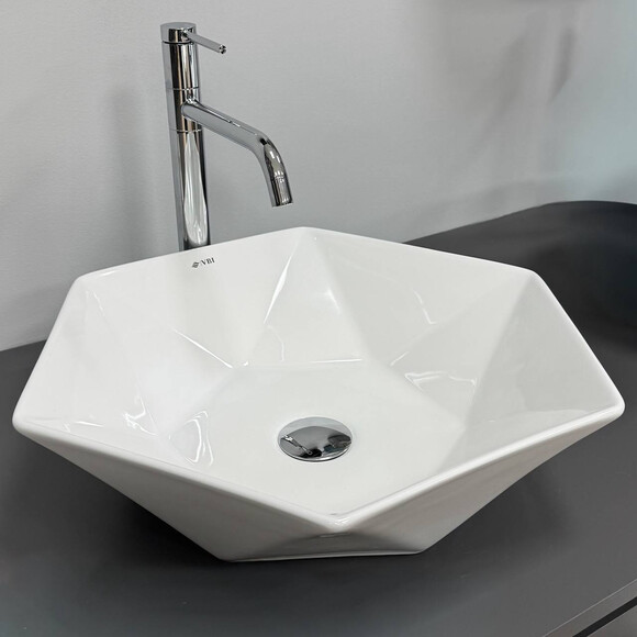 Умивальник VBI Racazzo White VBI-012624 (42x38 см, чаша), фото , изображение 3