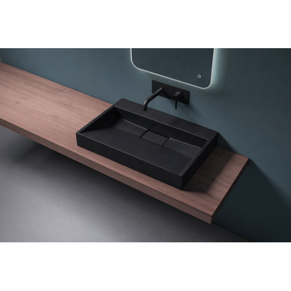 Умывальник VBI Este 80 Black VBI-019916 (80x46 см, черный матовый), Доступные размеры: 80 x 46, Цвет производителя: черный матовый, фото 3