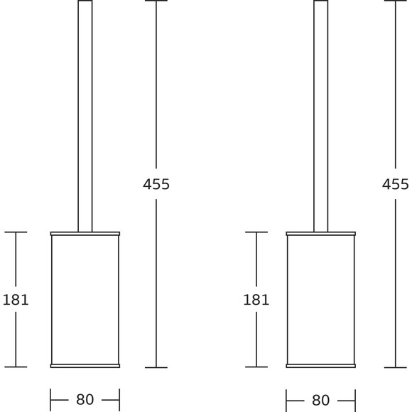 Ёршик для унитаза VBI Round Chrome VBI-040020CH (хром, напольный), Цвет производителя: хром, фото 2