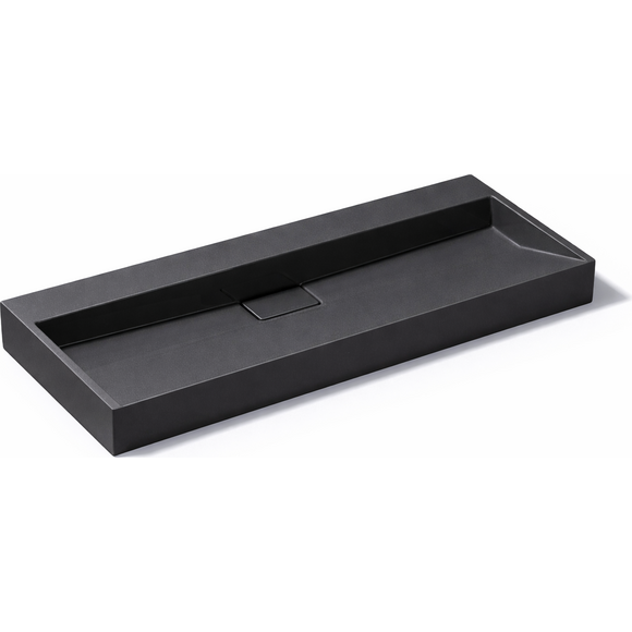 Умивальник VBI Este 120 Black VBI-019929 (120x46 см, чорний матовий), Доступні розміри: 120 x 46, Колір виробника: чорний матовий, фото 