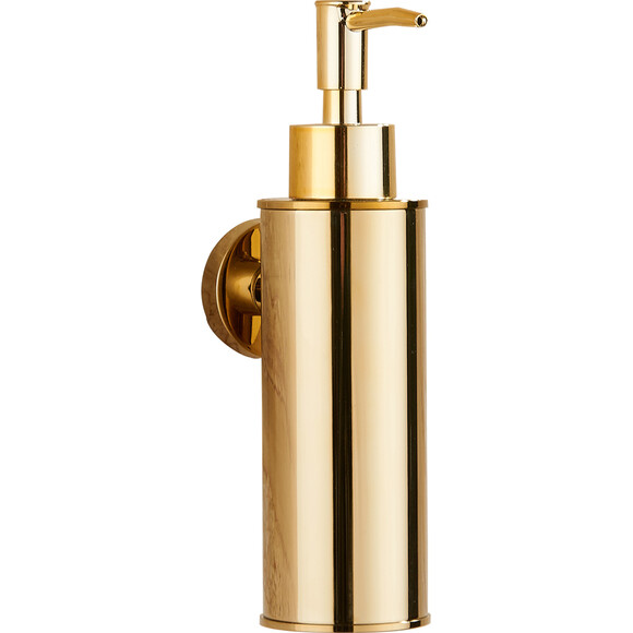 Дозатор для рідкого мила VBI Round Gold VBI-040016GL (золото, настінний), Колір виробника: золото, фото 