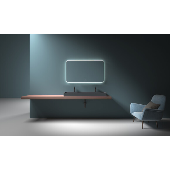 Умивальник VBI Este 120 Black 2/O VBI-019930 (120x46 см, чорний матовий), Доступні розміри: 120 x 46, Колір виробника: чорний матовий 2/о, фото , изображение 6