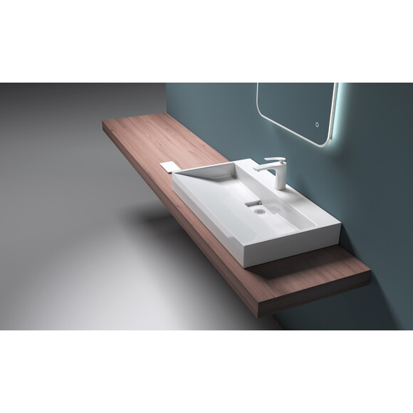 Умивальник VBI Este 70 White 1/O VBI-019909 (70x46 см, білий глянсовий), Доступні розміри: 70 x 46, Колір виробника: білий глянець 1/о, фото , изображение 4