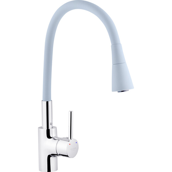 Кухонна мийка зі змішувачем Kroner KRG6350RHMC031GRASP016 (63x50 см, 3.0/1.0 мм, з коландером, дозатором та сифоном), фото , изображение 9