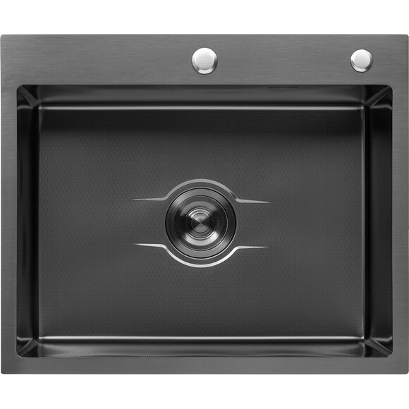 Кухонна мийка зі змішувачем Kroner KRD6050HMPVDSCH035PVDSP026 (60x50 см, 2.5/0.5 мм, c дозатором та сифоном), фото , изображение 2