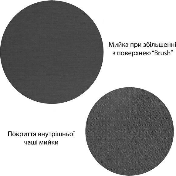 Кухонна мийка зі змішувачем Kroner KRD6050HMPVDSCH035PVDSP026 (60x50 см, 2.5/0.5 мм, c дозатором та сифоном), фото , изображение 17