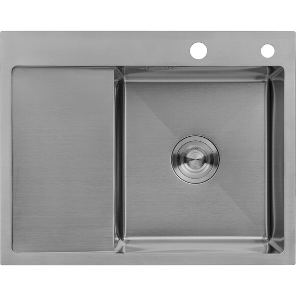 Кухонна мийка зі змішувачем Kroner KRG6350RHMC031GRASP016 (63x50 см, 3.0/1.0 мм, з коландером, дозатором та сифоном), фото , изображение 2