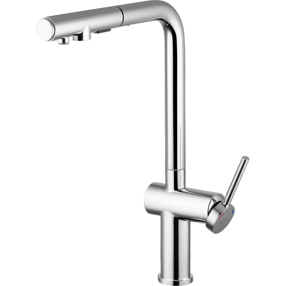Смеситель для кухни Kroner KRP Küche C03839 (хром, с выдвижной лейкой и подключением питьевой воды), Цвет производителя: хром, фото 5
