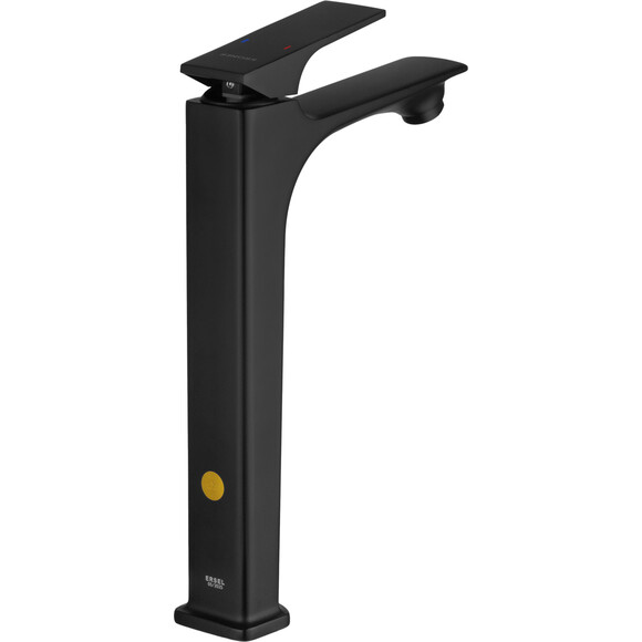 Смеситель для умывальника Kroner KRP Vog SCH010-3 (черный матовый, высокий), Цвет производителя: черный матовый, фото 3