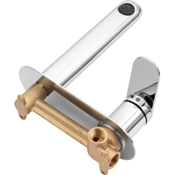 Смеситель скрытого монтажа для умывальника Kroner Element 211133B-0101 (хром, внутренняя часть в комплекте), Цвет производителя: хром, фото 2