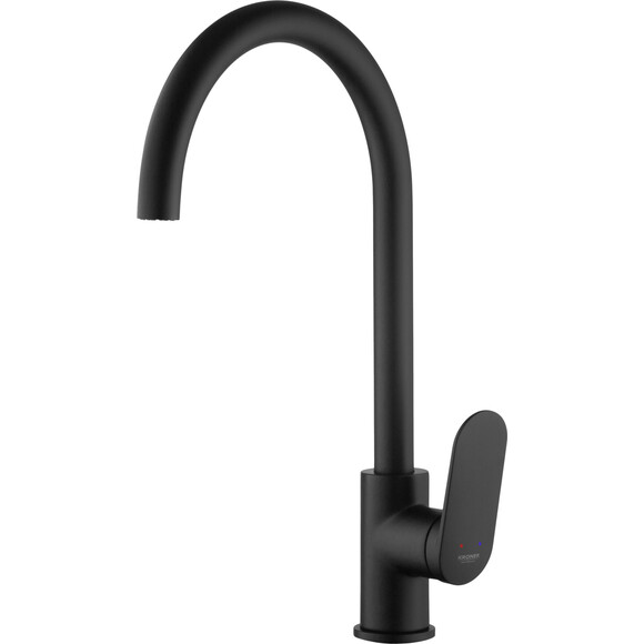 Змішувач для кухні Kroner Element 211512B-3801 (чорний матовий), Колір виробника: чорний матовий, фото , изображение 3