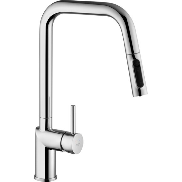 Смеситель для кухни Kroner Element 296569B-0101 (хром, с выдвижной лейкой и подключением питьевой воды), Цвет производителя: хром, фото 