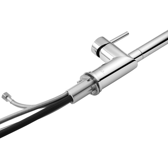 Смеситель для кухни Kroner Element 296569B-0101 (хром, с выдвижной лейкой и подключением питьевой воды), Цвет производителя: хром, фото 7