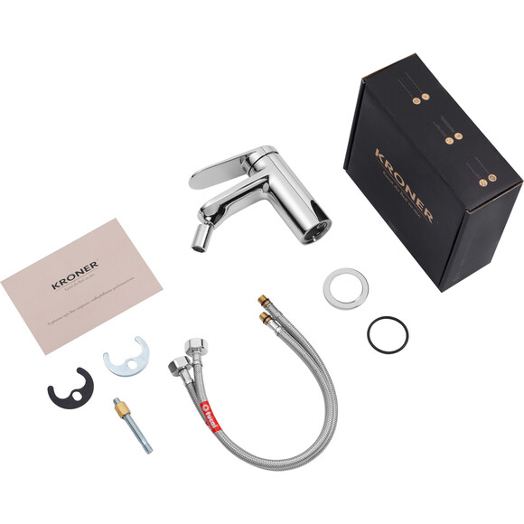 Змішувач для біде Kroner Element 211210-0101 (хром), Колір виробника: хром, фото , изображение 8
