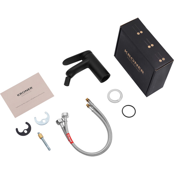 Смеситель для биде Kroner Element 211210-3801 (черный матовый), Цвет производителя: черный матовый, фото 8