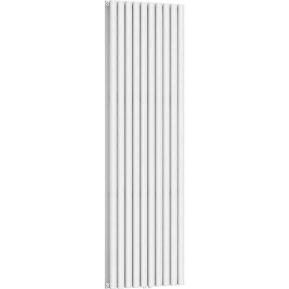 Вертикальний радіатор Navin Ellipse Double White 02-145133-6018 (60x180, білий глянсовий), Колір виробника: білий глянець, фото , изображение 5