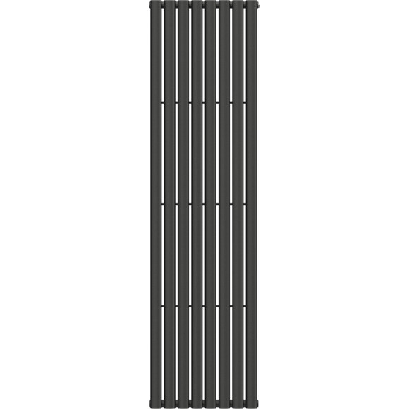Вертикальний радіатор Navin Ellipse Black Matt 02-245032-4818 (48x180, чорний муар), Колір виробника: чорний муар, фото 